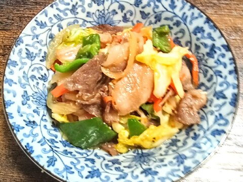 今日は濃いめの味付け！春キャベツと豚バラ肉味噌炒め